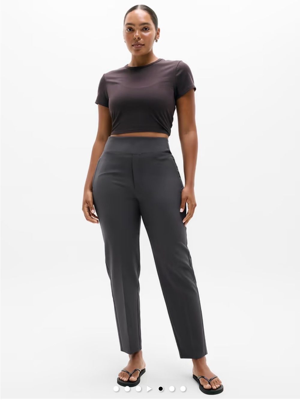 NWT Athleta Endless Pantalon High Rise Pant 14 blue gray 27” inseam - Picture 6 of 9